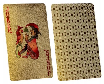 Пластиковые золотые игральные карты