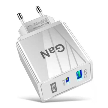 SZYBKA ŁADOWARKA SIECIOWA 65W GaN USB USB-C QC3PDW