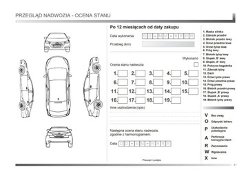 Польская сервисная книжка Hyundai за 2018 год.