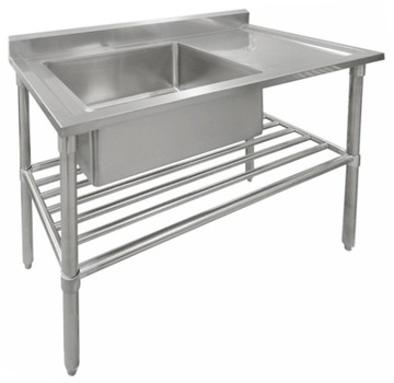 ZLEWOZMYWAK ZE STALI NIERDZEWNEJ 1200x600mm +PÓŁKA