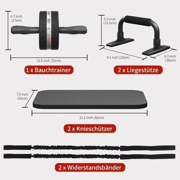 Роликовый тренажер для мышц живота EnterSports Ab Rollers Set 6IN1