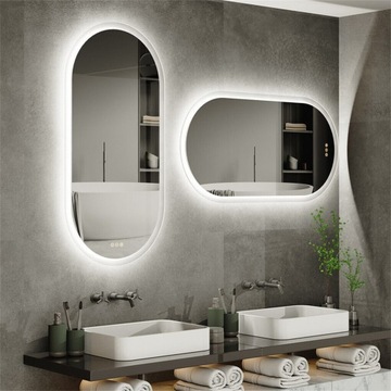 LUSTRO ŁAZIENKOWE LED 80x50CM WŁĄCZNIK DOTYKOWY