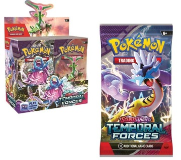 Oryginalne Karty POKEMON TCG Scarlet Violet TEMPORAL FORCES Booster Pack