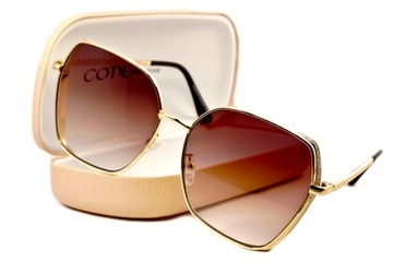 DAMSKIE OKULARY PRZECIWSŁONECZNE DUŻE OVERSIZE GLAMOUR EXCLUSIVE Z UV400