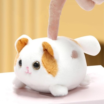 Заводная плюшевая игрушка, виляющая хвостом, вращающаяся мягкая очаровательная мягкая плюшевая кошка