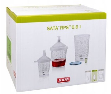 Kubki lakiernicze RPS SATA 600ml + SITKO 125um QCC