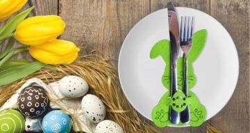 Футляр для столовых приборов Пасхальное украшение стола кролик 2 шт для ПАСХАЛЬНОГО зайца