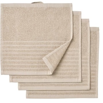 IKEA ręcznik frotte VAGSJON 30x30 beżowy 4szt