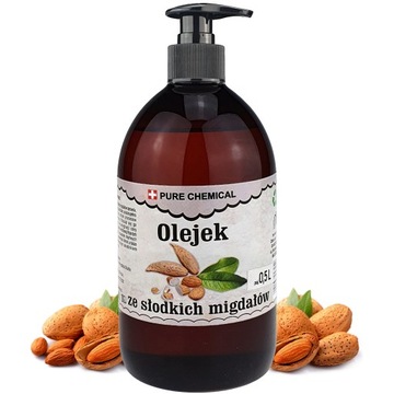 OLEJ MIGDAŁOWY ZE SŁODKICH MIGDAŁÓW + DOZOWNIK 500ml 0,5l