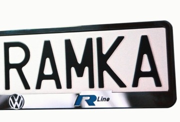Ramka na pod rejestrację METAL do tablic VW R-LINE Rline R Line Volkswagen