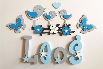 3D НАСТЕННЫЕ БУКВЫ 20 СМ, 4-буквенное ИМЯ РЕБЕНКА