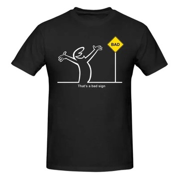 La Linea Bad Sign Short Sleeve Custom Unisex cotton T-Shirt Koszulka