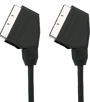 PRZYŁĄCZE EUROZŁĄCZE 2X EURO SCART 21PIN 2,5M PRZEWÓD KABEL