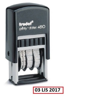 Штамп даты Trodat 4810 PL, польская версия, дата x 2 шт.
