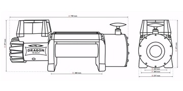ЛЕБЕДКА DRAGON 13,6 т, 30 000 фунтов, 24 В, ЭЛЕКТРИЧЕСКАЯ канатная лебедка, майоран