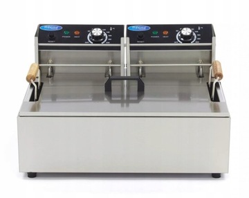 Электрическая фритюрница 15 л до 3 кг Frytek 2 x 2500 Вт Maxima 09365210