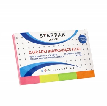 ZAKŁADKI INDEKSUJĄCE 4x40 kartek neonowe 0359