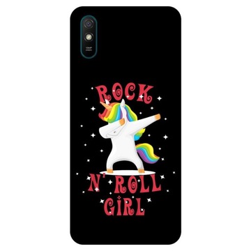 Etui do Xiaomi Redmi 9A Jednorożec rock'n'roll