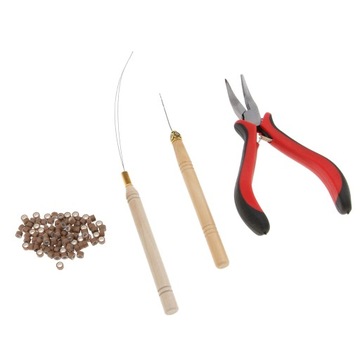 Набор удлинителей для булочек, 3 шт. (100 шт. силикон) Щипцы для вытягивания крючков Коричневый