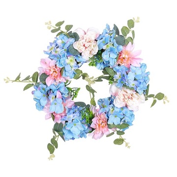 Wiosenny wieniec Piękne wieńce symulacyjne do zewnętrznych drzwi wejściowyc