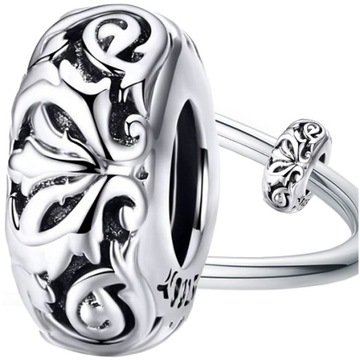 CHARMS STOPER AŻUROWY srebro 925 koralik zawieszka charms 925 charmsy