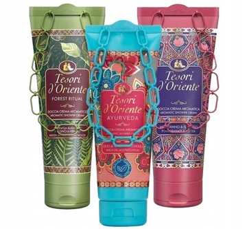 TESORI Żele pod prysznic zestaw MIX Persian Dream Ayurveda Forest 3x250 ml