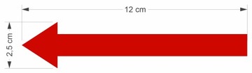 Лист наклеек со стрелками 12х2,5 см / 148 штук / цветов