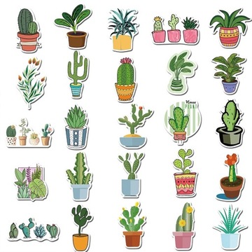 НАКЛЕЙКИ CACTI MIX ВОДОНЕПРОНИЦАЕМЫЕ STICKERBOMB 50 шт.