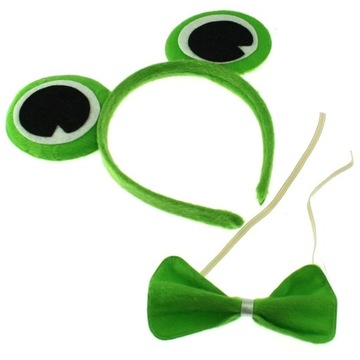 ZESTAW ŻABKA OPASKA MUSZKA WIOSNA ŁĄKA