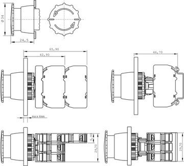 СПАМЕЛЬ АВАРИЙНАЯ КНОПКА 1R КРАСНАЯ SP22-B-01