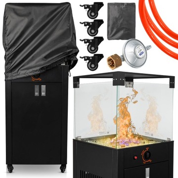 ЛУЧИСТОЕ ОТОПЛЕНИЕ ЗОНТИК ГАЗОВАЯ ТЕРРАСА СТЕКЛЯННАЯ ПЛАМЯ КРЫШКА 14 кВт