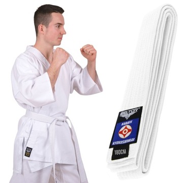 BELTOR PAS KARATE KYOKUSHINKAI BIAŁY 180 cm