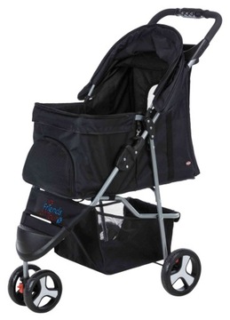 TRIXIE Коляска для собак или кошек Transporter черная S 47 x 100 x 80 см