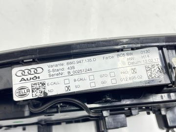 AUDI A4 ALLROAD B9 2017 SVĚTLO SEDADLA PŘEDNÍHO