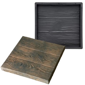 МОЛ ДЛЯ БЕТОННЫХ ПЛИТ КУБИЧЕСКАЯ ДОСКА ДЕРЕВО 30х30