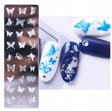 ПЛАСТИНА ДЛЯ СТЕМПИНГА БАБОЧЕК NAIL STZ4
