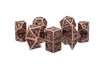 GROBOWIEC SMOKÓW ZESTAW 7 METALOWYCH KOŚCI RPG