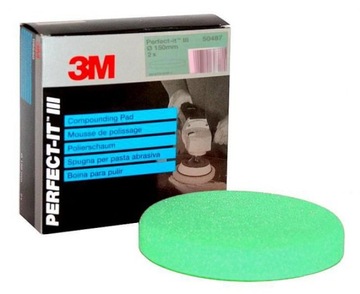 3M GĄBKA POLERSKA ZIELONA 150MM 50487 NA RZEP