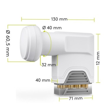 Спутниковый конвертер LNB Octo Goobay 0,1 дБ