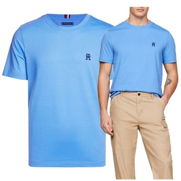 koszulka meska tommy hilfiger niebieska tshirt meski czarny logo r.S