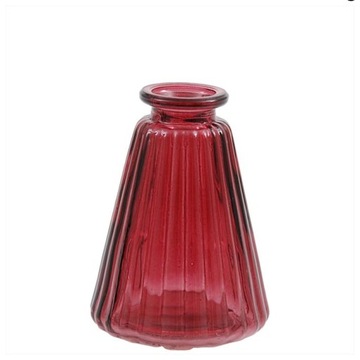 WAZONIK SZKLANY CZERWONY 10x7,5cm WAZON BURGUND