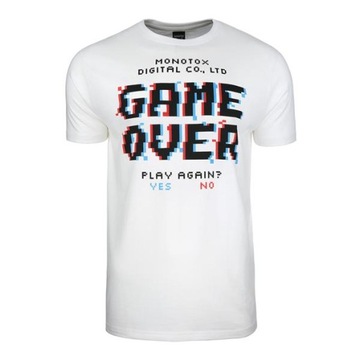 T-shirt Męski Monotox GAMEOVER20WHITE XL