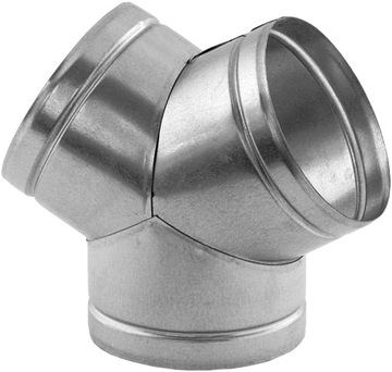 TRÓJNIK OKRĄGŁY YS 120° PORTKI ŚR.100mm OCYNK KANAŁ RURA PRZEWÓD WENTYLACJA