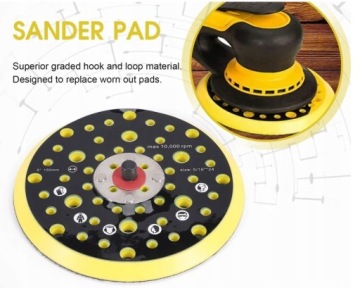 Диск шлифовальный дисковый ножной резьба 5/16 150 мм 52 отверстия Mirka Deros Ceros