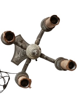 Большая старинная лампа в стиле модерн, 59 см.