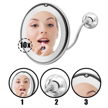 СВЕТОДИОДНОЕ КОСМЕТИЧЕСКОЕ НАСТЕННОЕ ЗЕРКАЛО ДЛЯ МАКИЯЖА, УВЕЛИЧИВАЮЩЕЕ, С ПОДСВЕТКОЙ