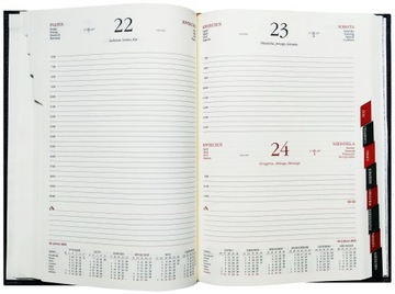 Календарь ежедневный на 2024 год B5 с регистрами МОЛНИЯ КРЕСТОВАЯ ЧЕРНАЯ