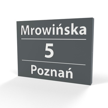 Podświetlany numer domu tabliczka tablica adresowa adres 2RE LED 40x30