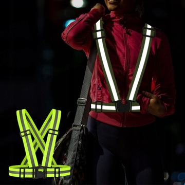 Светоотражающие ремни безопасности, жилет безопасности, велосипед, мотоцикл, бег, дорожное предупреждение