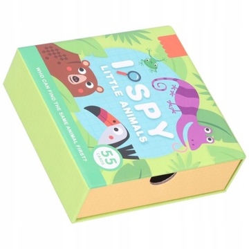 55 штук игральных карт-пазлов с изображением животных